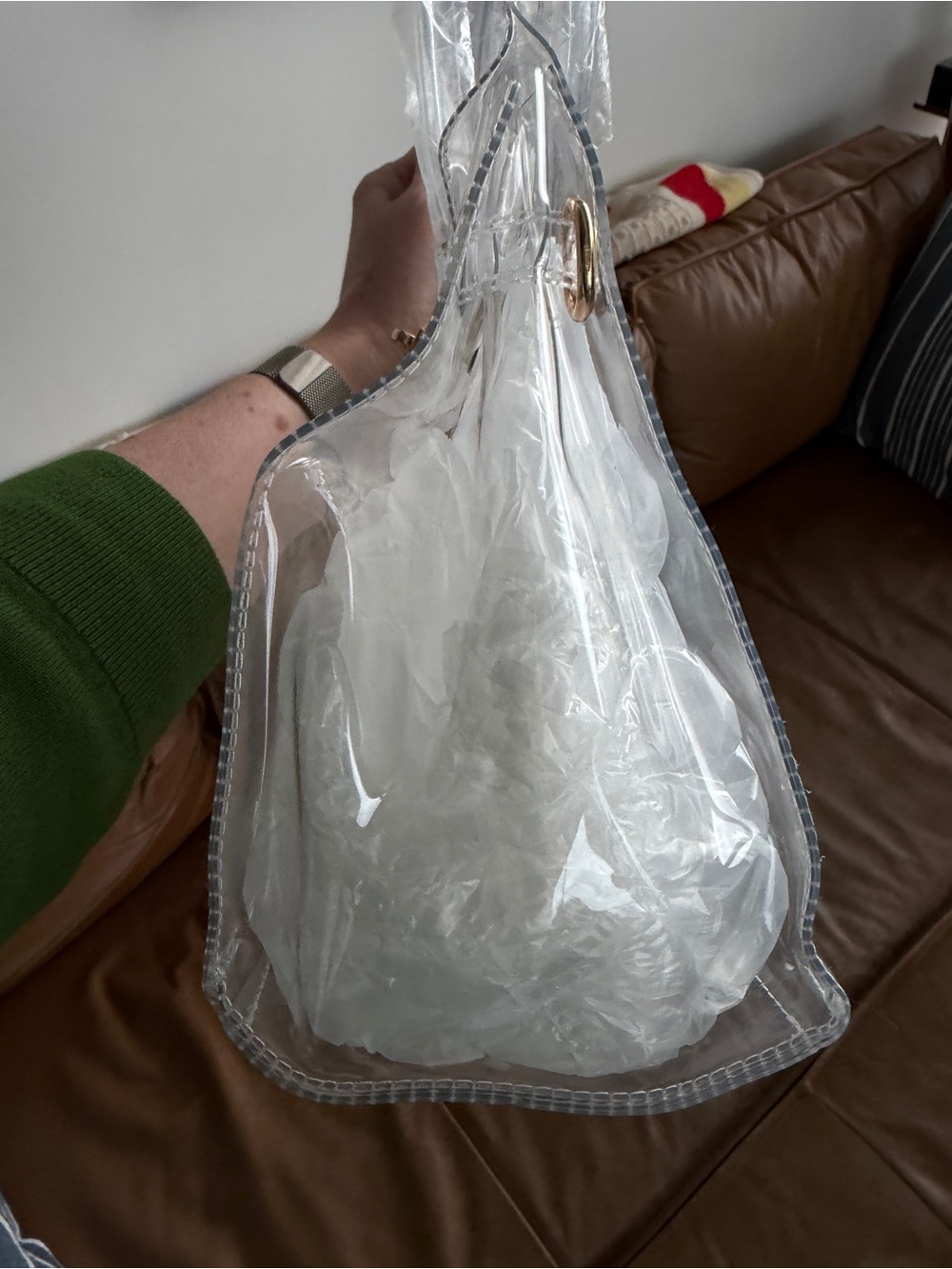 Dear Nikola clear ‘Birkin’ Crystal Tote with gold hardware - Picture 5 of 8
